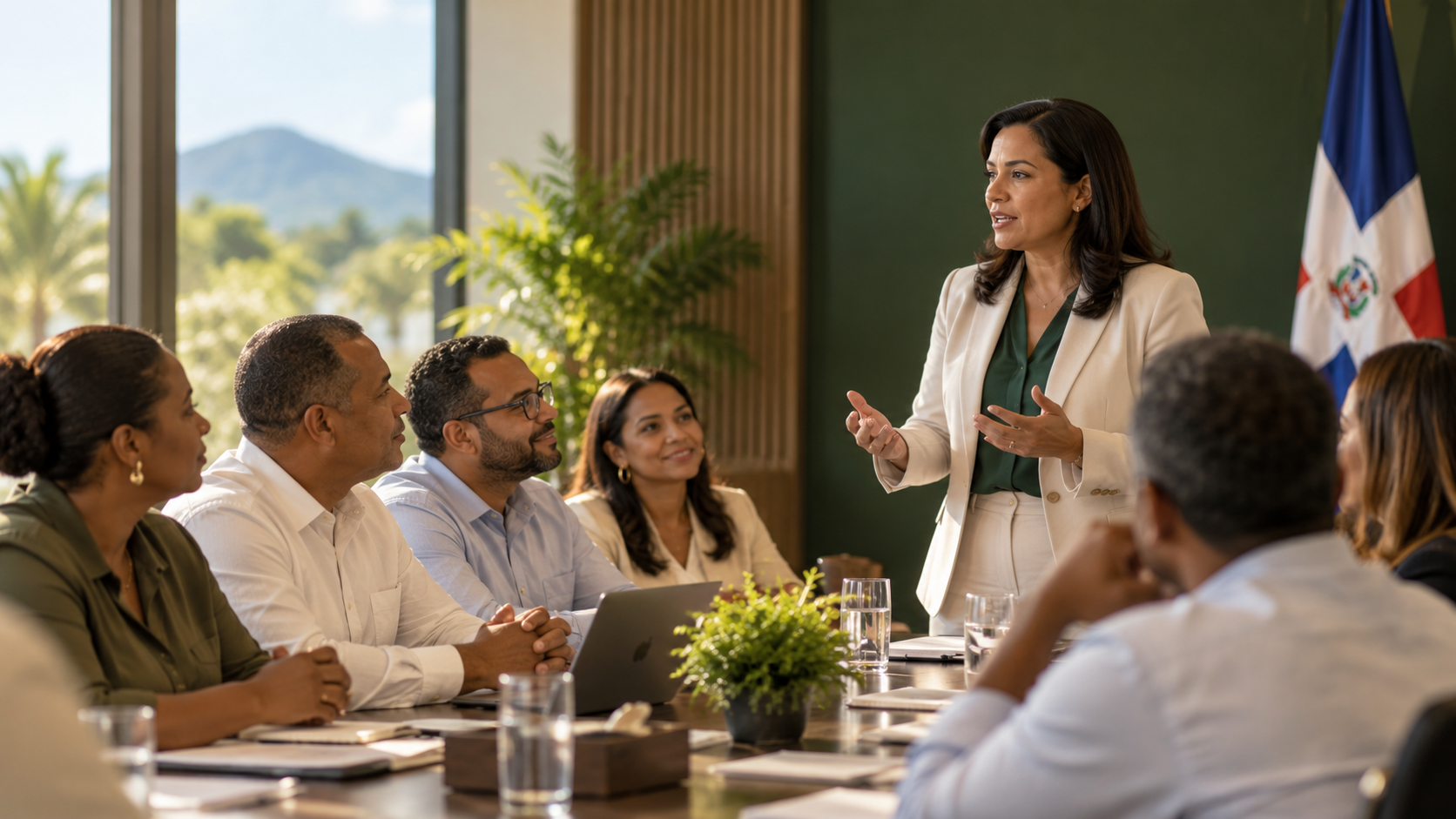 Comunidad empresarial de Dajabón reunida en un encuentro institucional